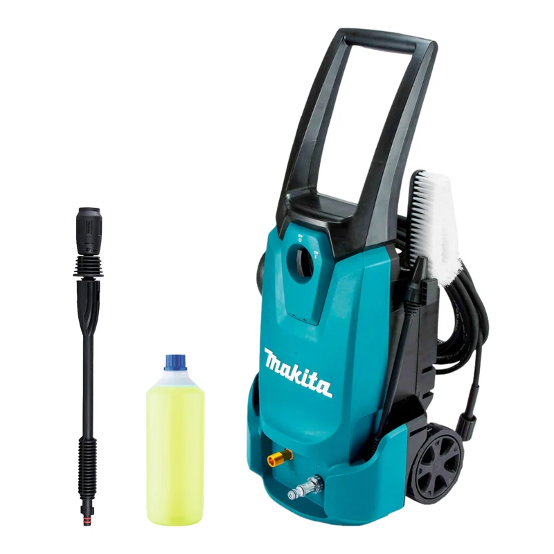 Makita HW 1200 Nettoyeur haute pression 1800 watts 120 bar 420 l/h + lance + nettoyeur universel