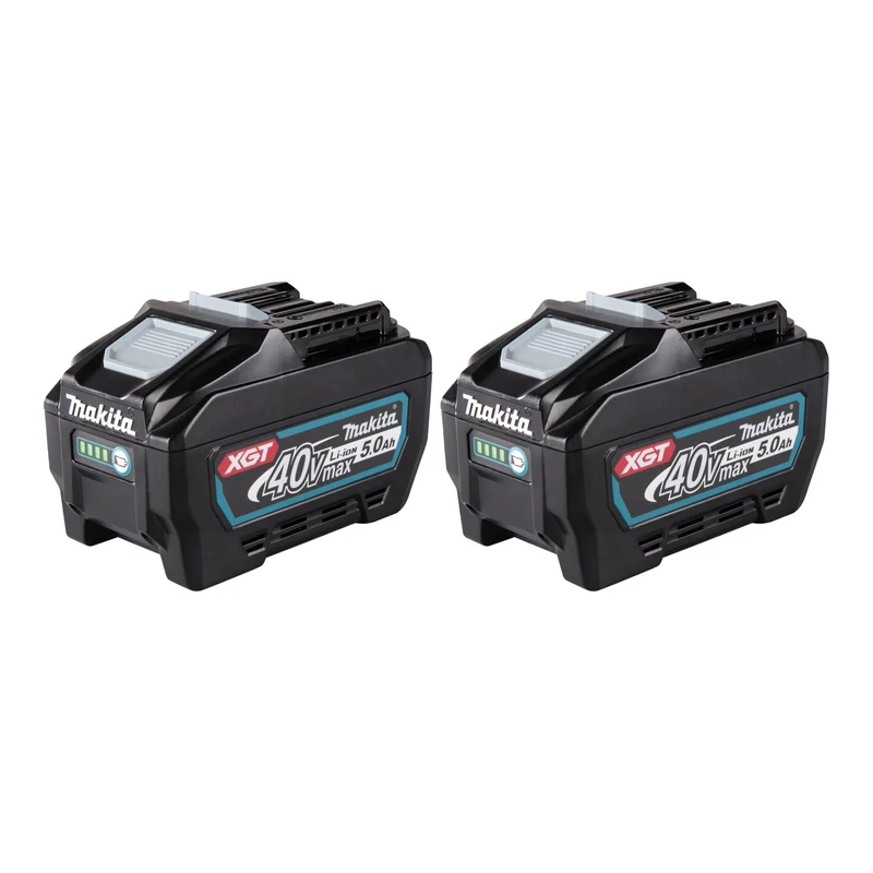 Makita 2x BL 4050 F batterie 40 V max. 5,0 Ah / 5000 mAh Li-Ion XGT ( 2x 191L47-8 ) IP64 avec indicateur de charge