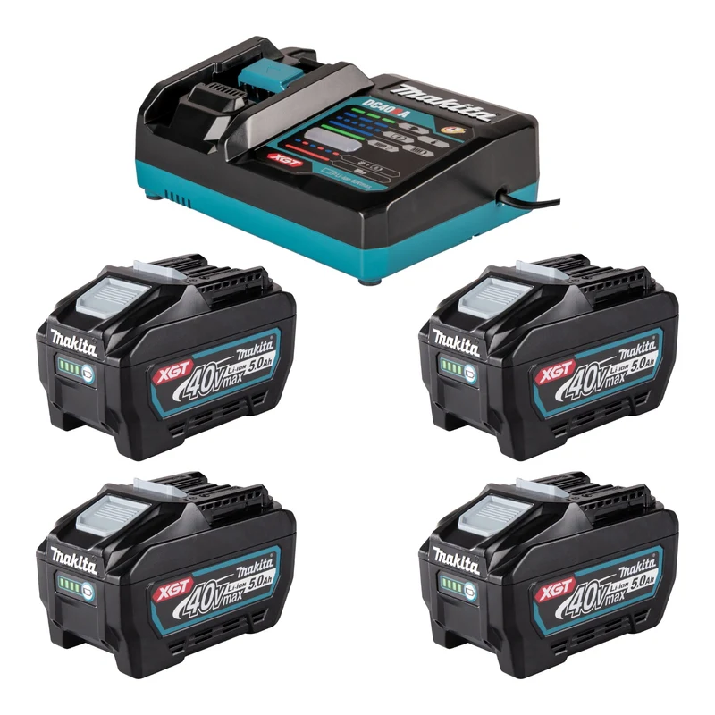 Makita Power Source Kit 4x BL 4050 F batterie 40 V max. 5,0 Ah XGT + chargeur DC 40 RA