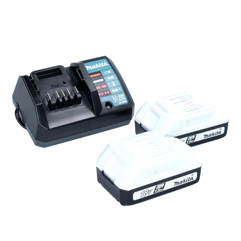 Makita HP488DWE Perceuse-visseuse à percussion sans fil 42Nm 18V série G + 2x Batteries 1,5 Ah + Chargeur + Coffret