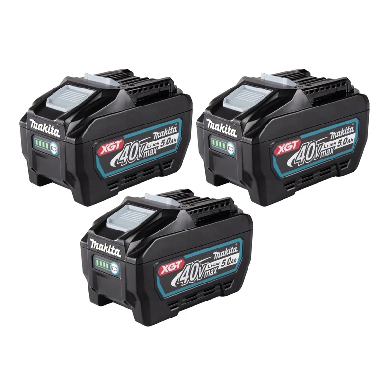 Makita 3x BL 4050 F batterie 40 V max. 5,0 Ah / 5000 mAh Li-Ion XGT ( 3x 191L47-8 ) IP64 avec indicateur de charge
