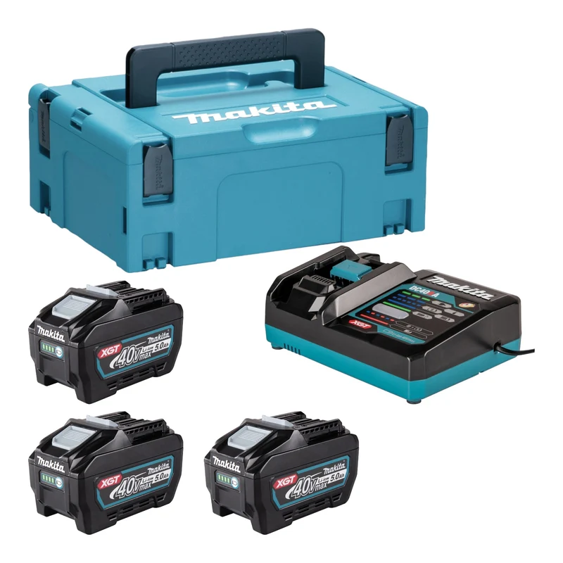 Makita Power Source Kit 3x BL 4050 F batterie 40 V max. 5,0 Ah XGT + DC 40 RA chargeur + Makpac