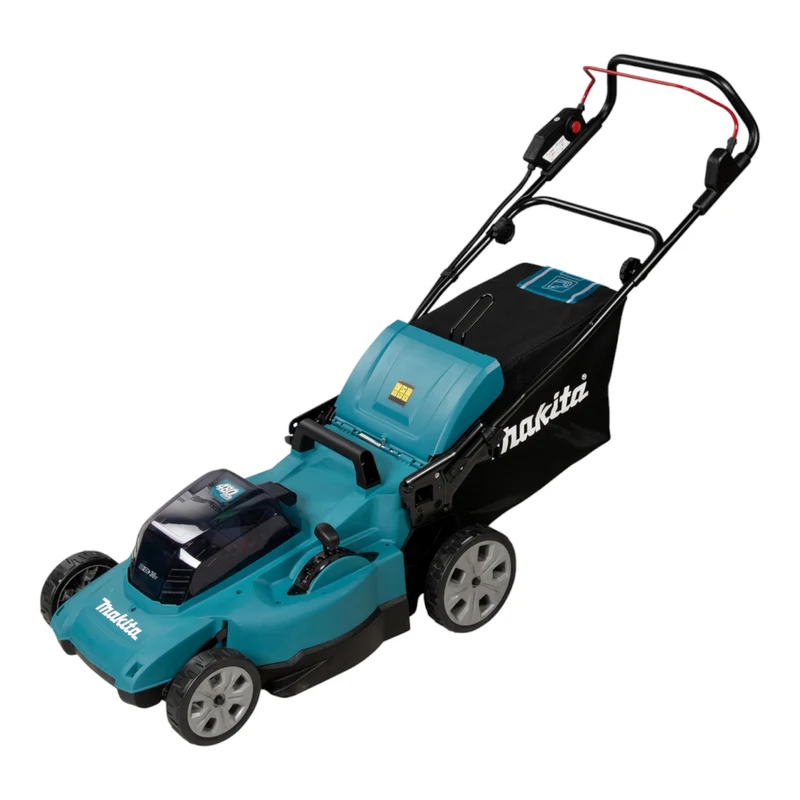 Makita DLM 480 PT2 Tondeuse à gazon sans fil 36 V ( 2x 18 V ) 48 cm 62 l + 2x batterie 5,0 Ah + chargeur