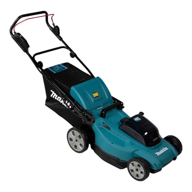 Makita DLM 480 PT2 Tondeuse à gazon sans fil 36 V ( 2x 18 V ) 48 cm 62 l + 2x batterie 5,0 Ah + chargeur