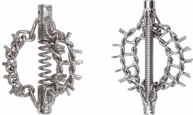 KS TOOLS Têtes spéciales à chaînes avec pointes, 4 chaînes Ø45mm, pour spirales 22 mm ( 900.2299 )