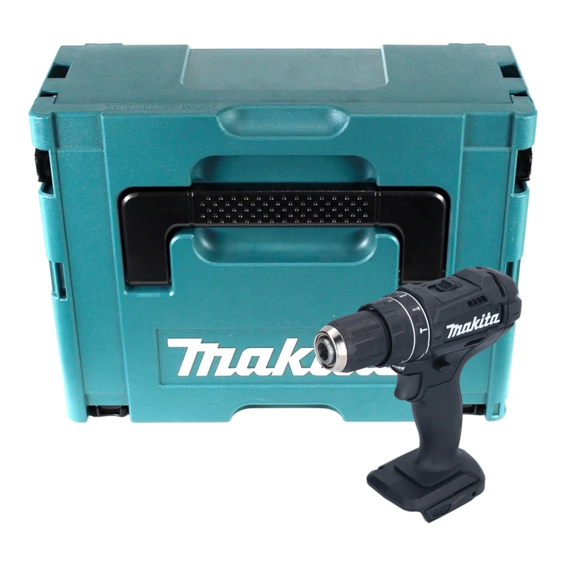 Makita DHP 482 ZJB Perceuse-visseuse à percussion sans fil 18 V 62 Nm noir + Makpac - sans batterie, sans chargeur