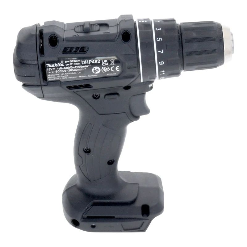 Makita DHP 482 ZJB Perceuse-visseuse à percussion sans fil 18 V 62 Nm noir + Makpac - sans batterie, sans chargeur