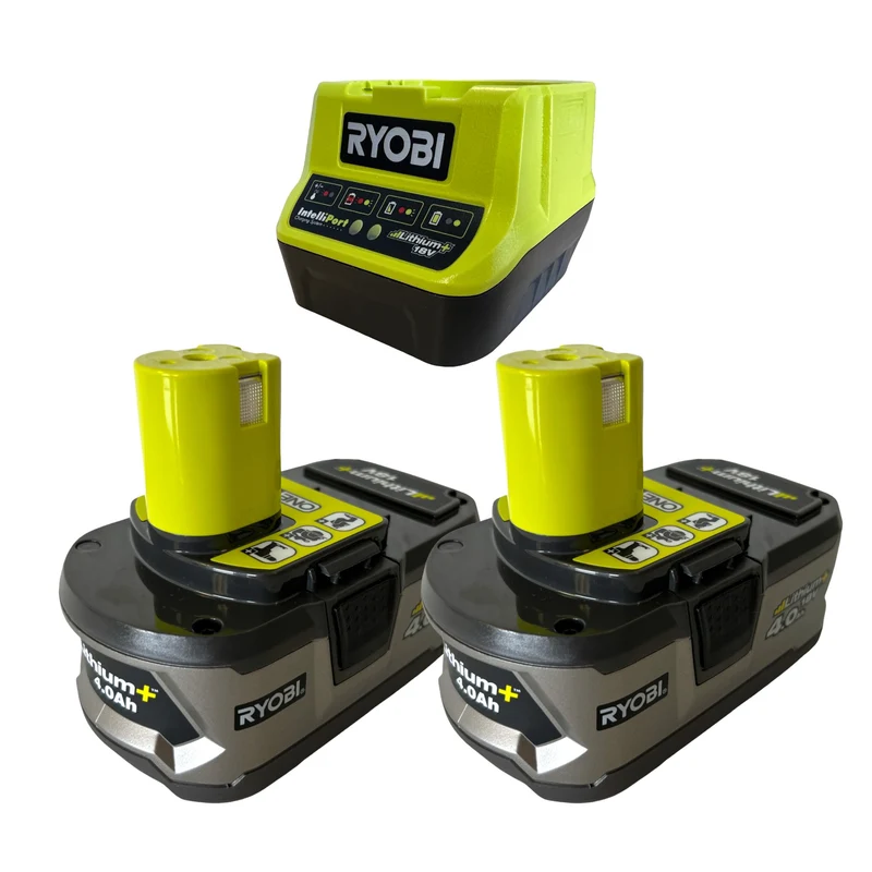Ryobi RC18120-240 kit de démarrage 18 V ONE+ 2x batterie RB18L40 4,0 Ah + chargeur RC18120 (5133003363)