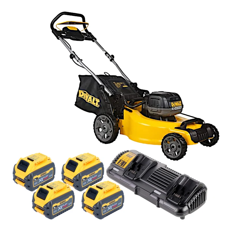 Tondeuse à gazon sans fil DeWalt DCMW 564 T4 36 V (2x 18 V) 48 cm sans balais + 4x batterie FlexVolt 6,0 Ah + chargeur