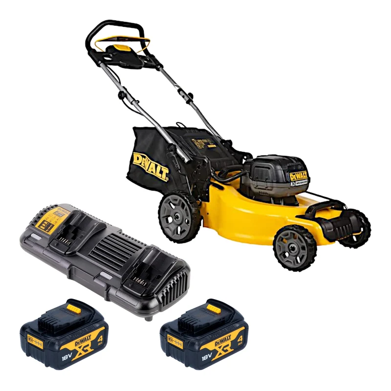 Tondeuse à gazon sans fil DeWalt DCMW 564 M2 36 V (2x 18 V) 48 cm sans balais + 2x batterie 4,0 Ah + chargeur