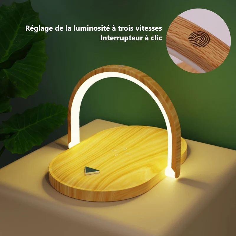 Veilleuse a Chargeur sans Fil Induction