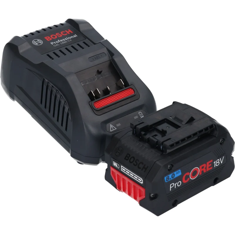 Bosch GAS 18V-12 MC Professional Aspirateur sans fil BITURBO Brushless + 1x batterie ProCore 8,0 Ah + chargeur rapide + accessoires