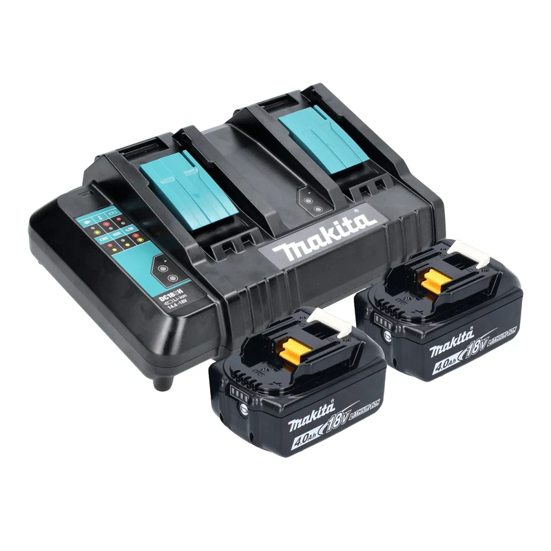Makita DKT 360 CM2 Bouilloire sans fil 36 V ( 2x 18 V ) 0,8 L + 2x batterie 4,0 Ah + chargeur double