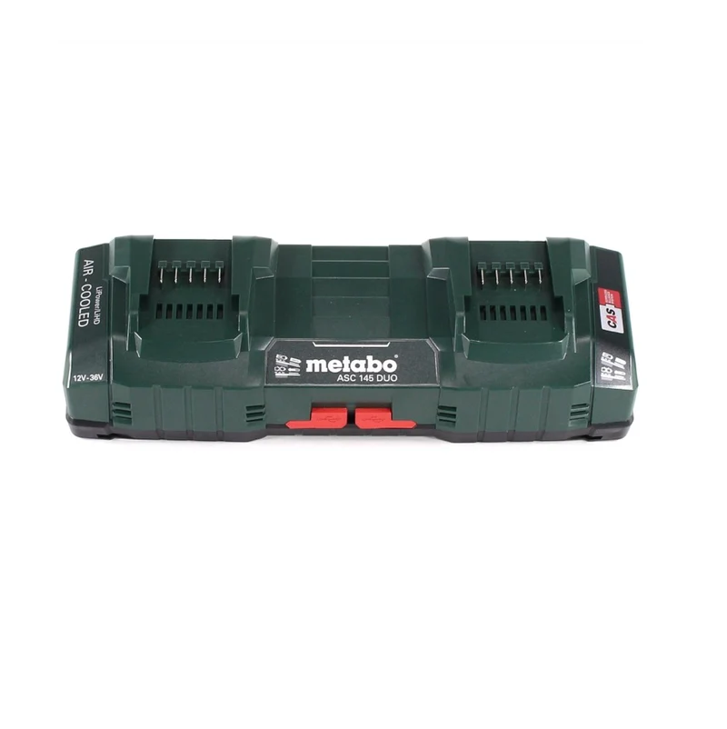 Metabo Set de batteries 18V : 2x Batteries 10,0Ah LIHD + Chargeur double ASC 145 DUO - Système CAS