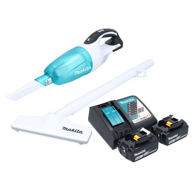 Makita DCL 181 FRGWX aspirateur sans fil 18 V 53 mbar 0,65 L + 2x batterie rechargeable 6,0 Ah + chargeur