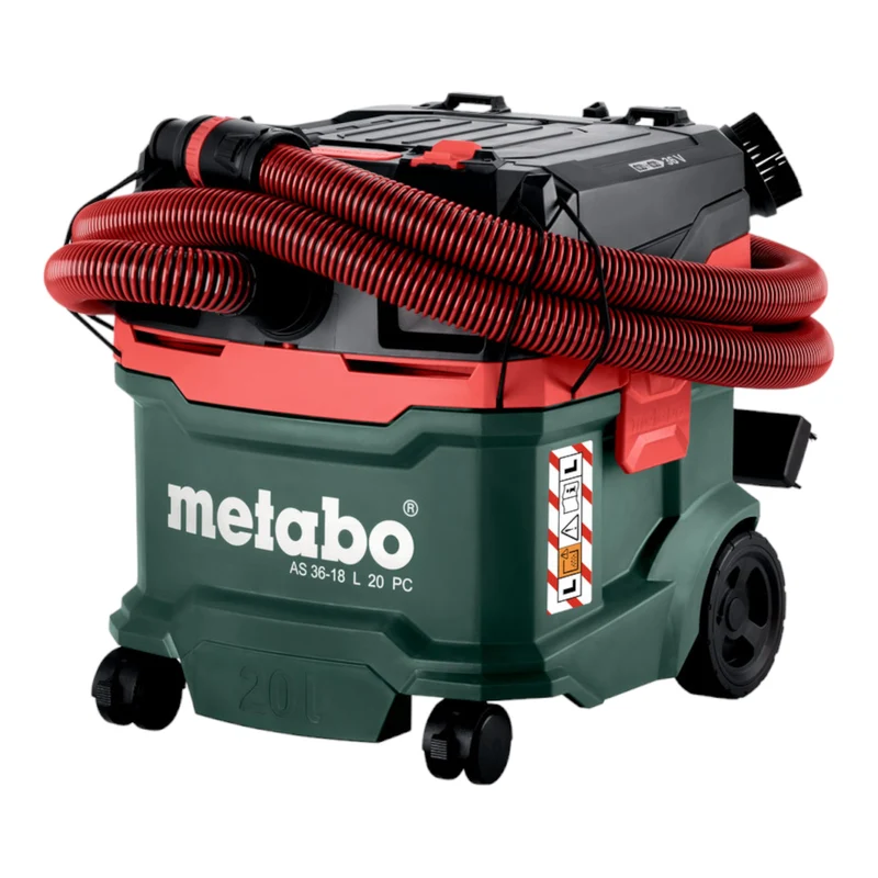 Metabo AS 36 18 L 20 PC Aspirateur eau et poussières sans fil 36 V ( 2x 18 V ) 20 L + 2x batterie LiHD 8,0 Ah - sans chargeur