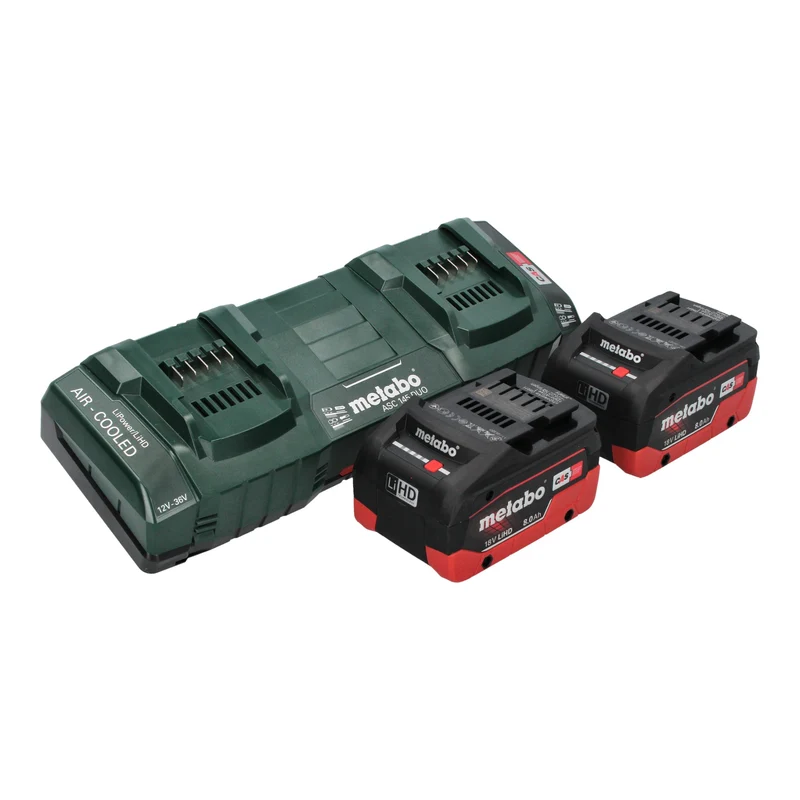 Metabo AS 36 18 L 20 PC Aspirateur eau et poussières sans fil 36 V ( 2x 18 V ) 20 L + 2x batterie LiHD 8,0 Ah + chargeur double