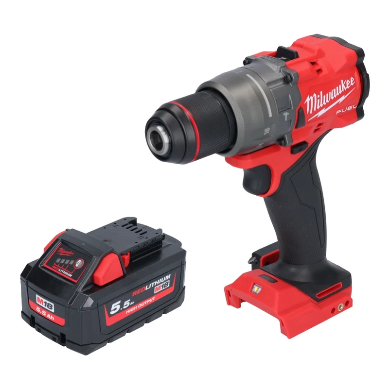 Milwaukee M18 FPD3-551 Perceuse-visseuse à percussion sans fil 18 V 158 Nm Brushless + 1x batterie 5,5 Ah - sans chargeur