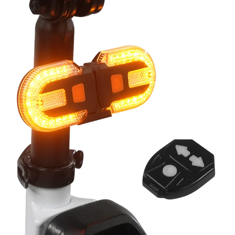 Bike Detachable Tail Light with Turn Signals Wireless Remote Control