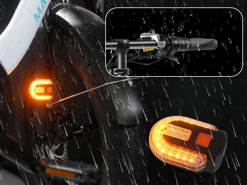 Bike Detachable Tail Light with Turn Signals Wireless Remote Control