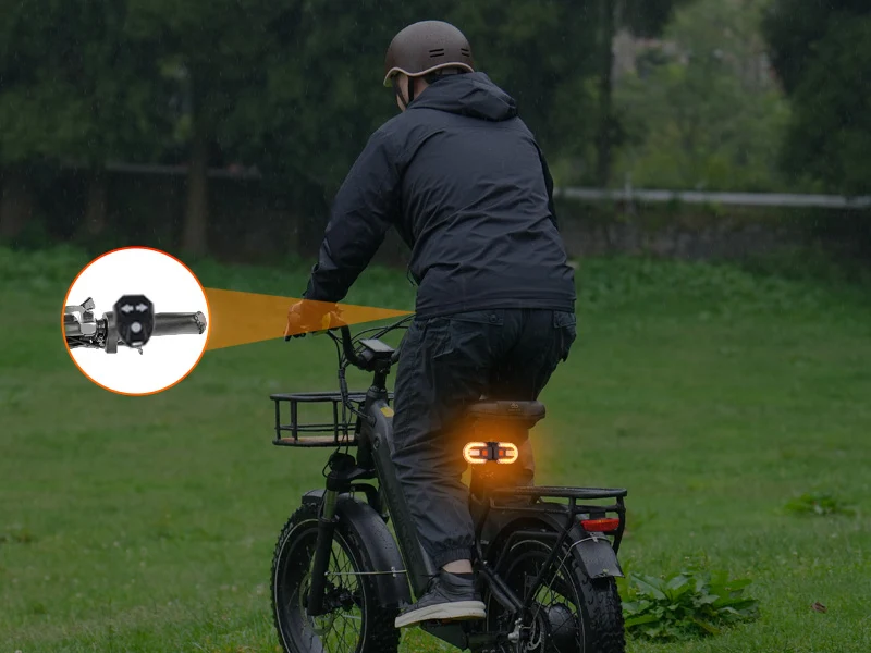 Bike Detachable Tail Light with Turn Signals Wireless Remote Control