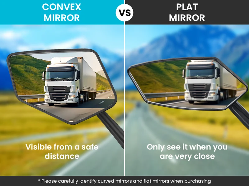 HD Extra Large Wide-view 360° Adjustable EBike Mirrors
