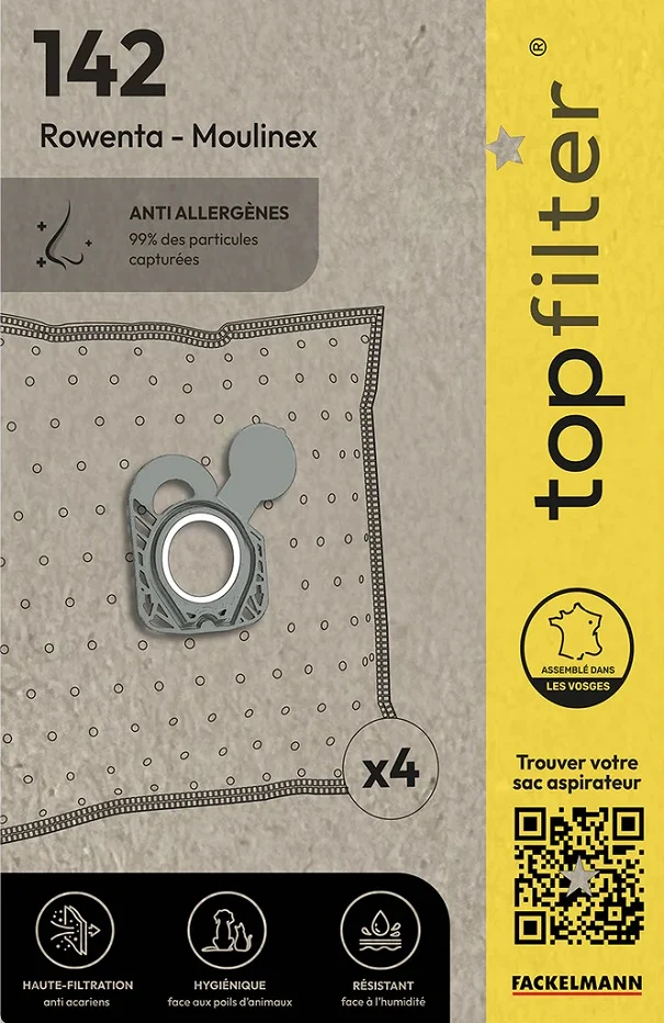 Sac TopFilter PREMIUM 64142 Moulinex Rowenta