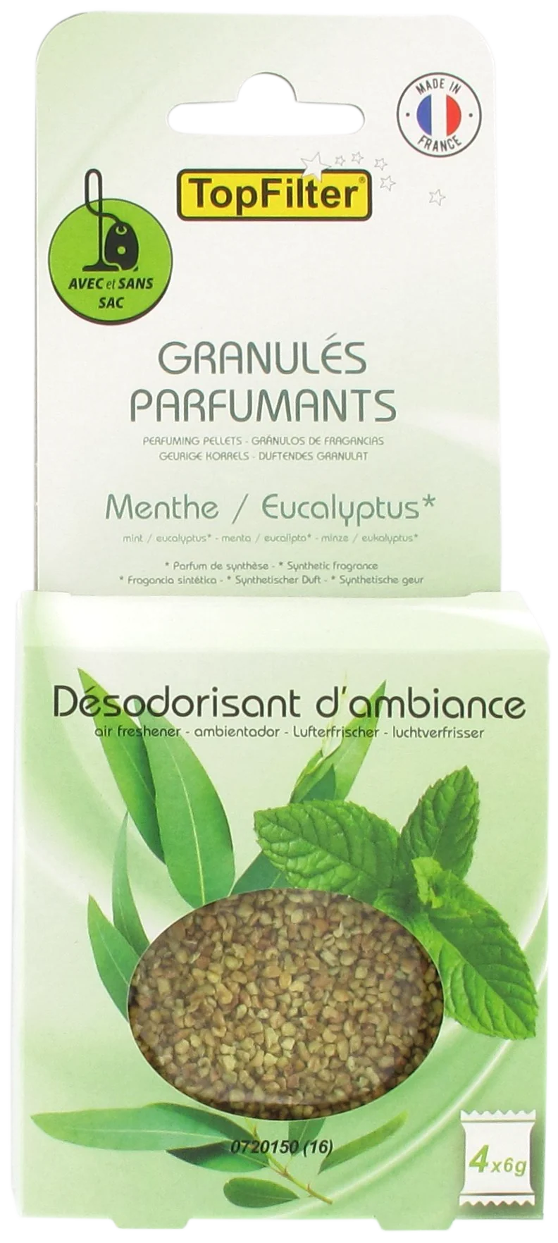 Granulés parfumants senteur menthe eucalyptus
