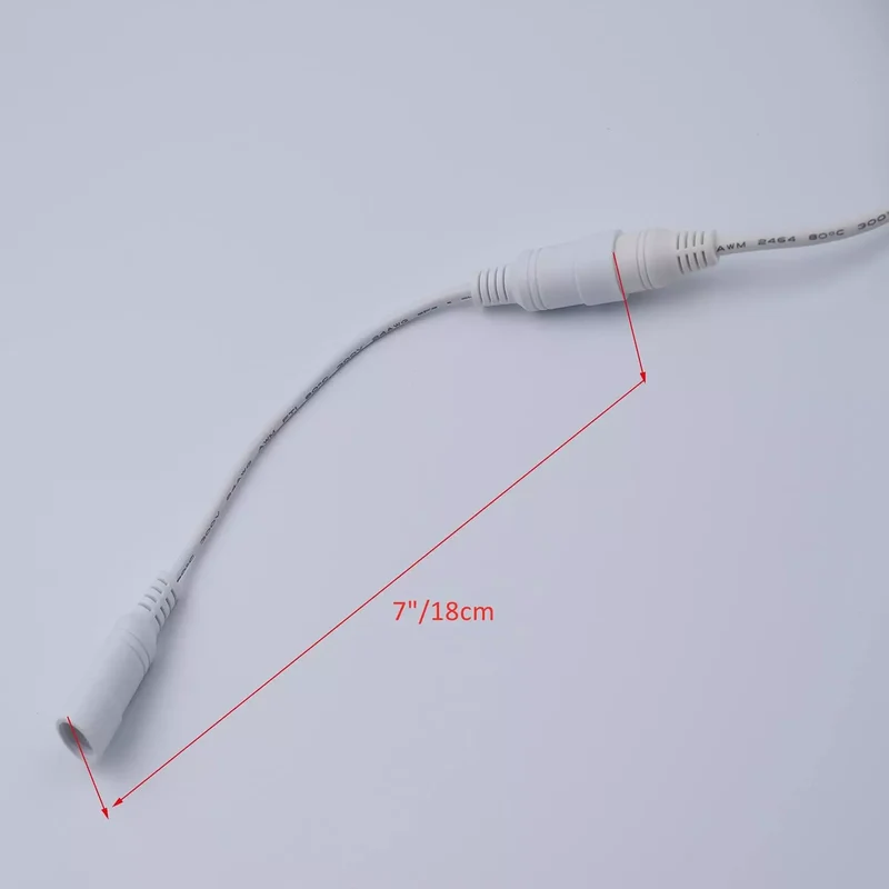 5.5mm x 2.1mm DC Power Extension Cable Cord, Female to Female Plug Jack Adapter Cable