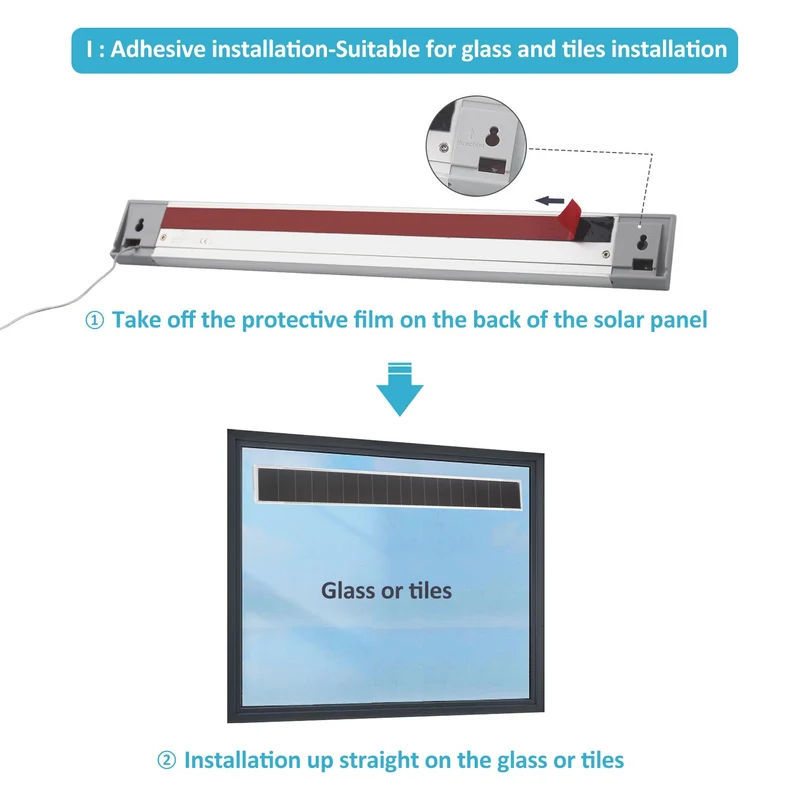 Sortfle Solar Charger, Solar Blinds Charger, 8.4V Solar Panel fow Window Shade
