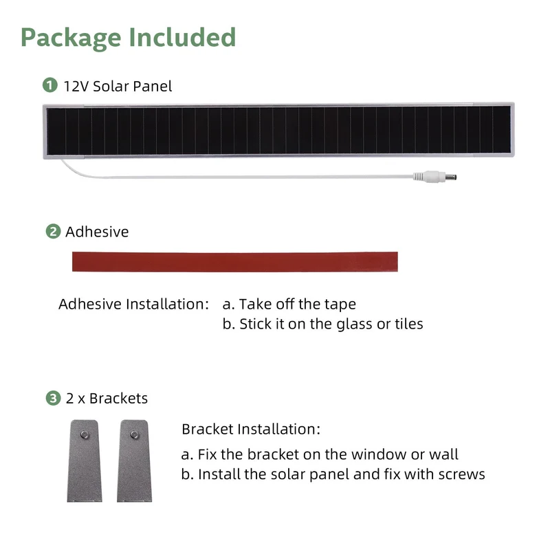 Sortfle Solar Charger, Solar Blinds Charger, 8.4V Solar Panel fow Window Shade
