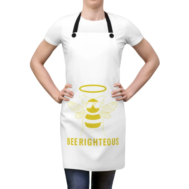 Bee Lover Apron: Cute Cooking Gift & Kitchen Decor Must-Have