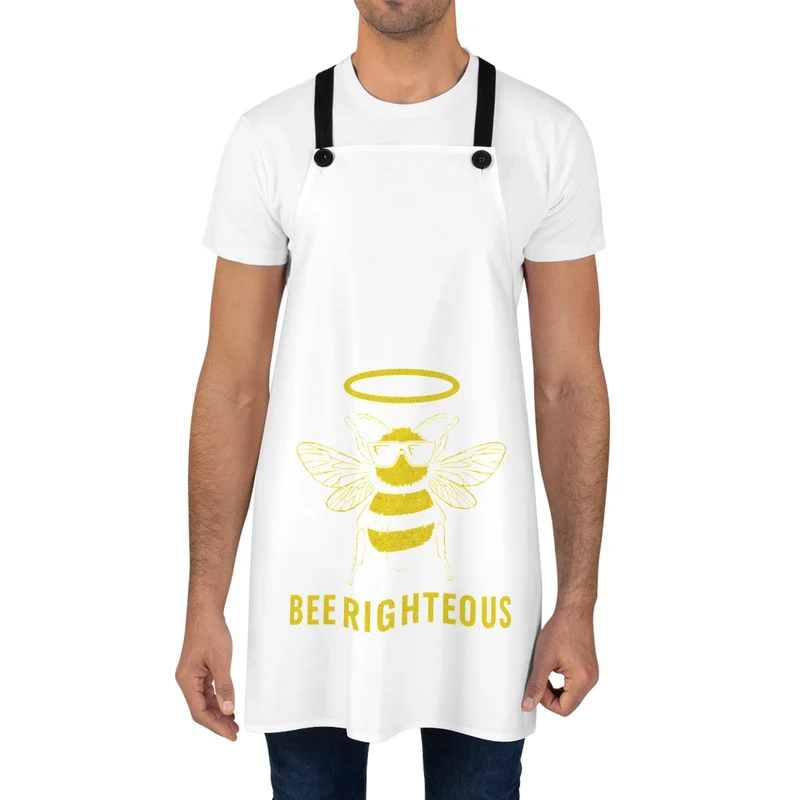 Bee Lover Apron: Cute Cooking Gift & Kitchen Decor Must-Have