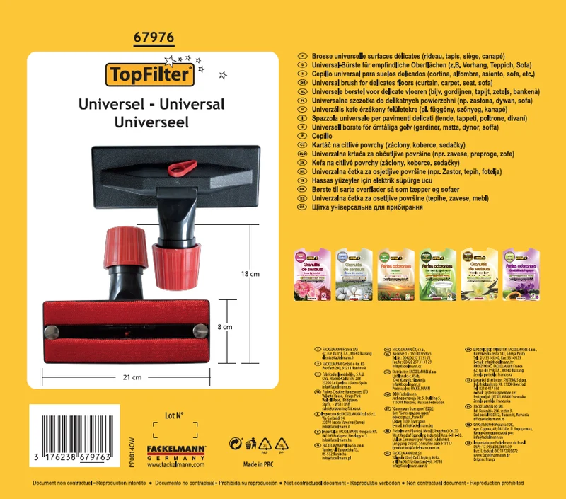 Brosse combinée pour surfaces délicates 67976