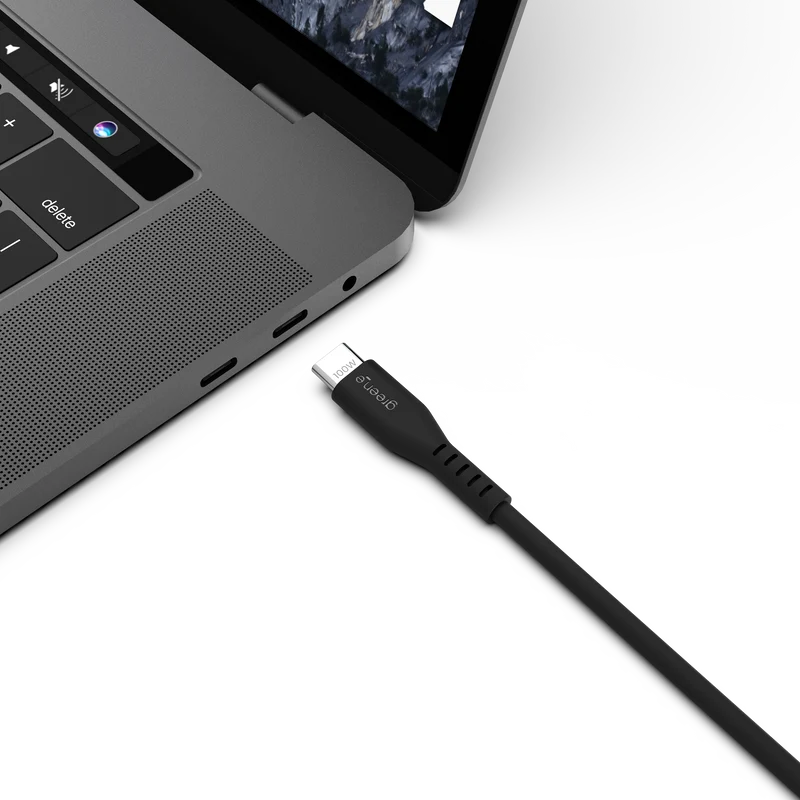 Câble GREEN_E USB-C 100W Fabriqué en France, 3,0 m, Noir Légende