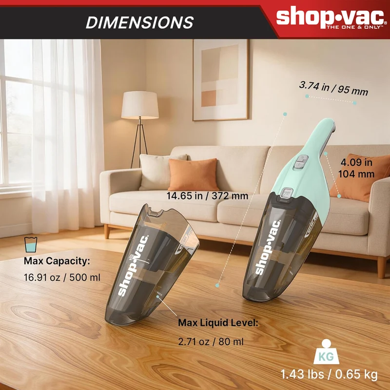 Shop-Vac® Wet/Dry Handheld Vacuum - Green