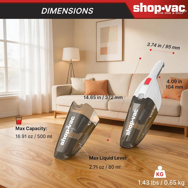 Shop-Vac® Wet/Dry Handheld Vacuum