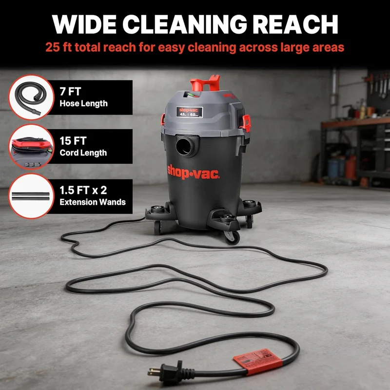 Shop-Vac® 6 Gallon Ultra Quiet 4.5 Peak HP Wet/Dry Vacuum