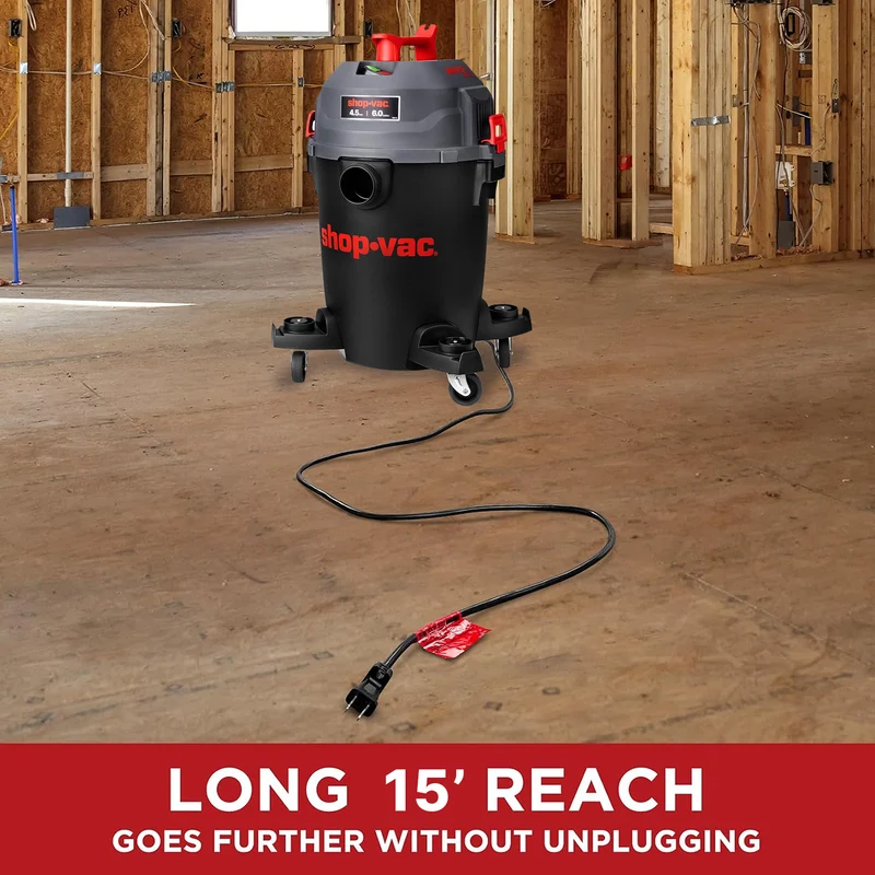 Shop-Vac® 6 Gallon Ultra Quiet 4.5 Peak HP Wet/Dry Vacuum
