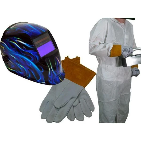 Professional UV Safety Gear Kit - Weldmark Helmet, Gloves and Tyvek Suit