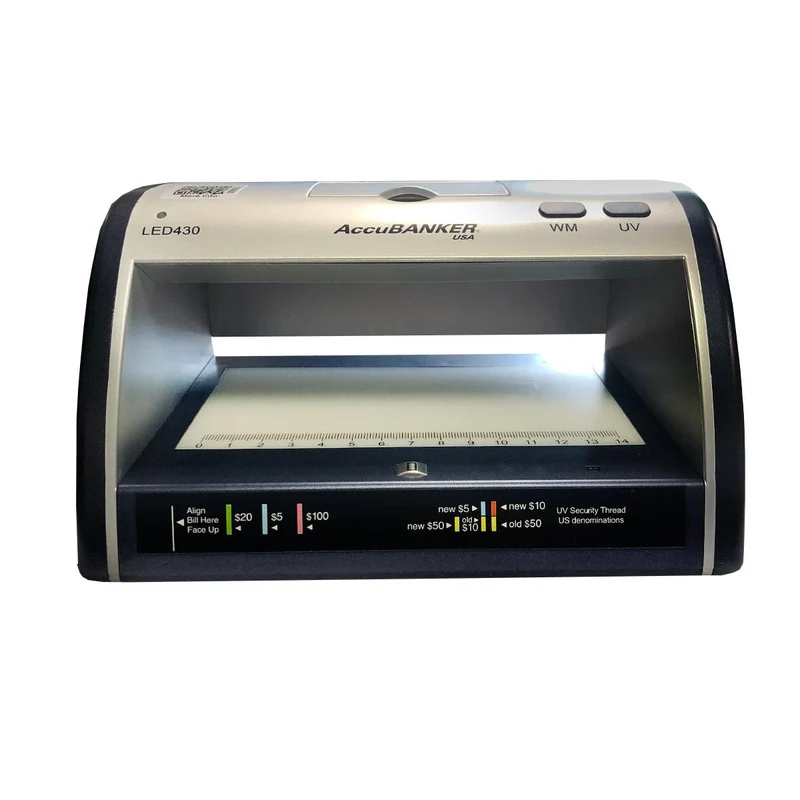 Accubanker LED430 Compact Counterfeit Money Detector with UV/WM