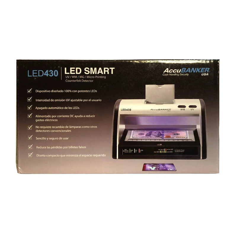 Accubanker LED430 Compact Counterfeit Money Detector with UV/WM