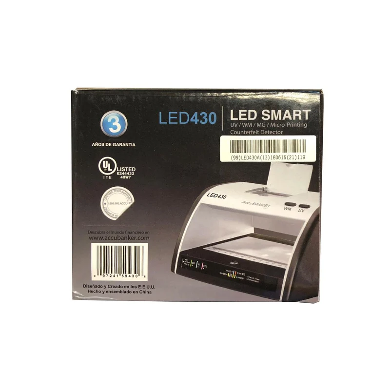 Accubanker LED430 Compact Counterfeit Money Detector with UV/WM
