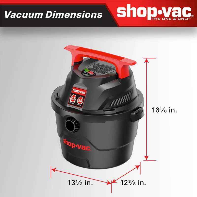 Shop-Vac®2.5 Gallon 2.5 Peak HP Wet/Dry Vacuum