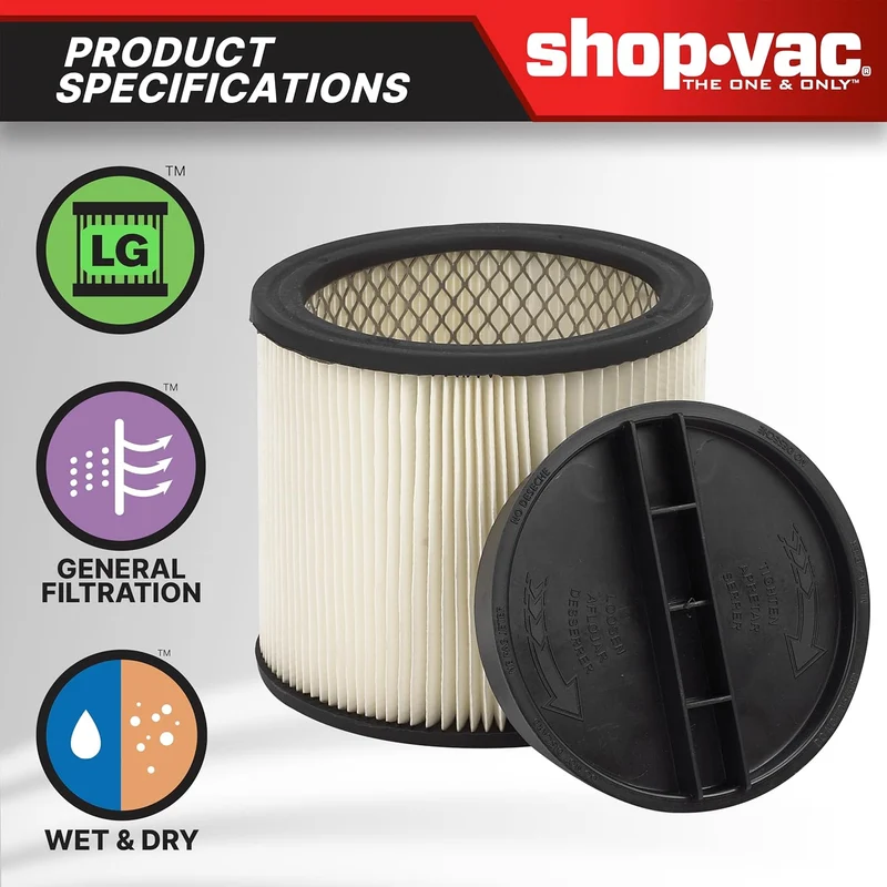 Shop-Vac® 2-Pack Reusable Large Wet/Dry Vacuum Cartridges