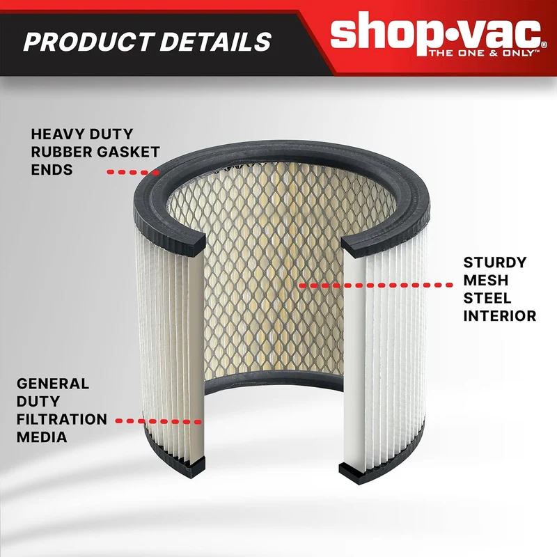 Shop-Vac® 2-Pack Reusable Large Wet/Dry Vacuum Cartridges