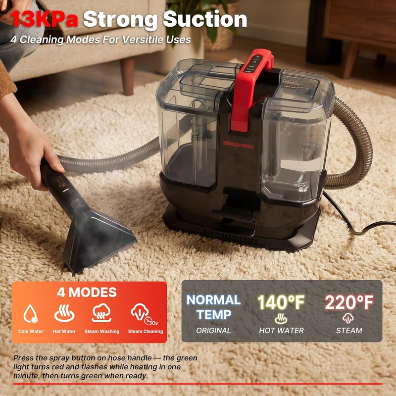 Shop-Vac® Portable Carpet Steam Cleaner