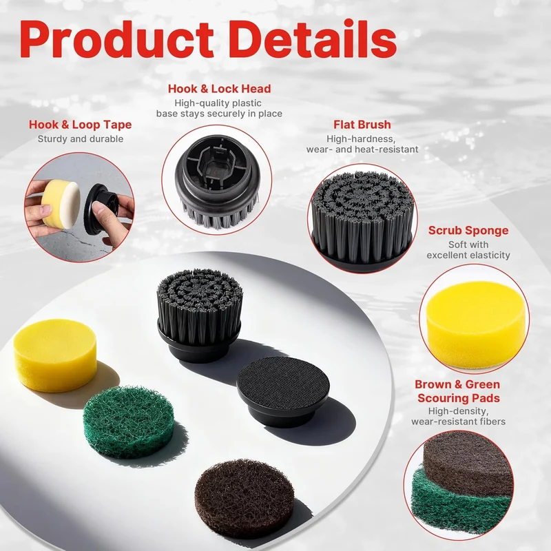 Shop-Vac® Cordless Tile Scrubber Replacement Pad & Brush Kit