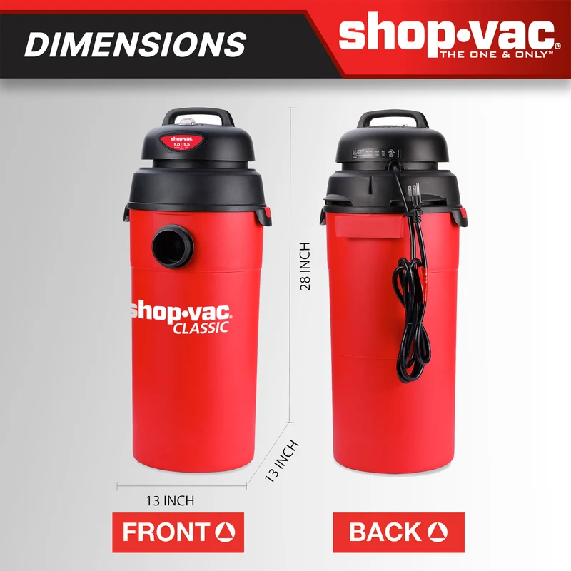 Shop-Vac® 5 Gallon 5.5 Peak HP Wall Mounted Garage Vac