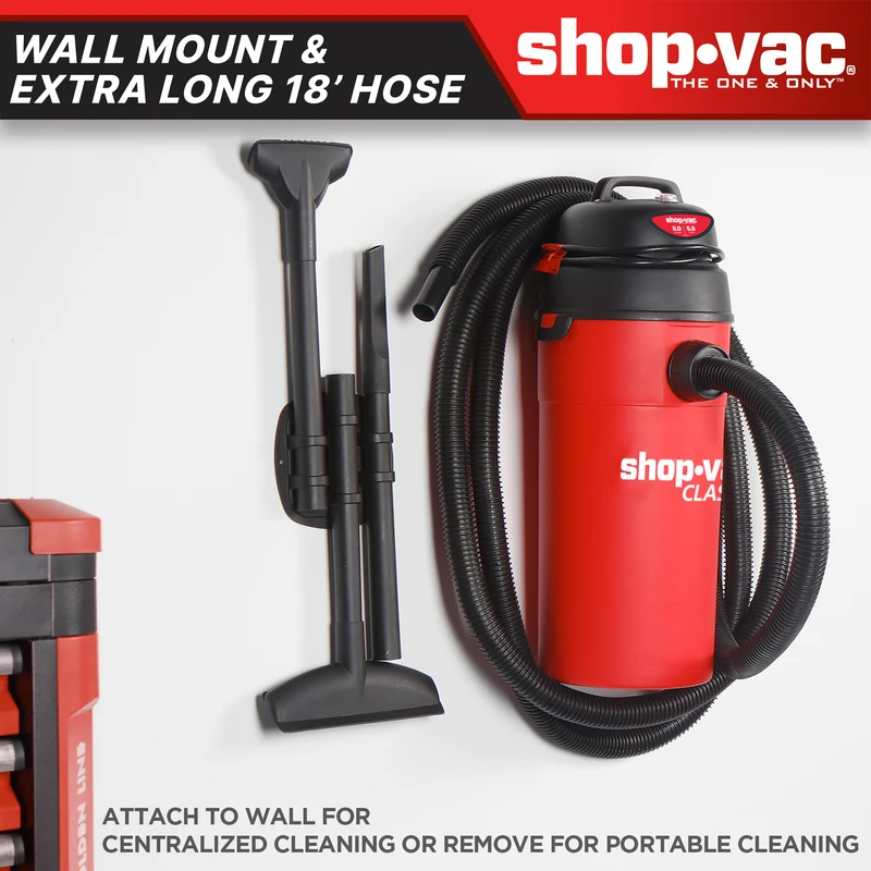 Shop-Vac® 5 Gallon 5.5 Peak HP Wall Mounted Garage Vac